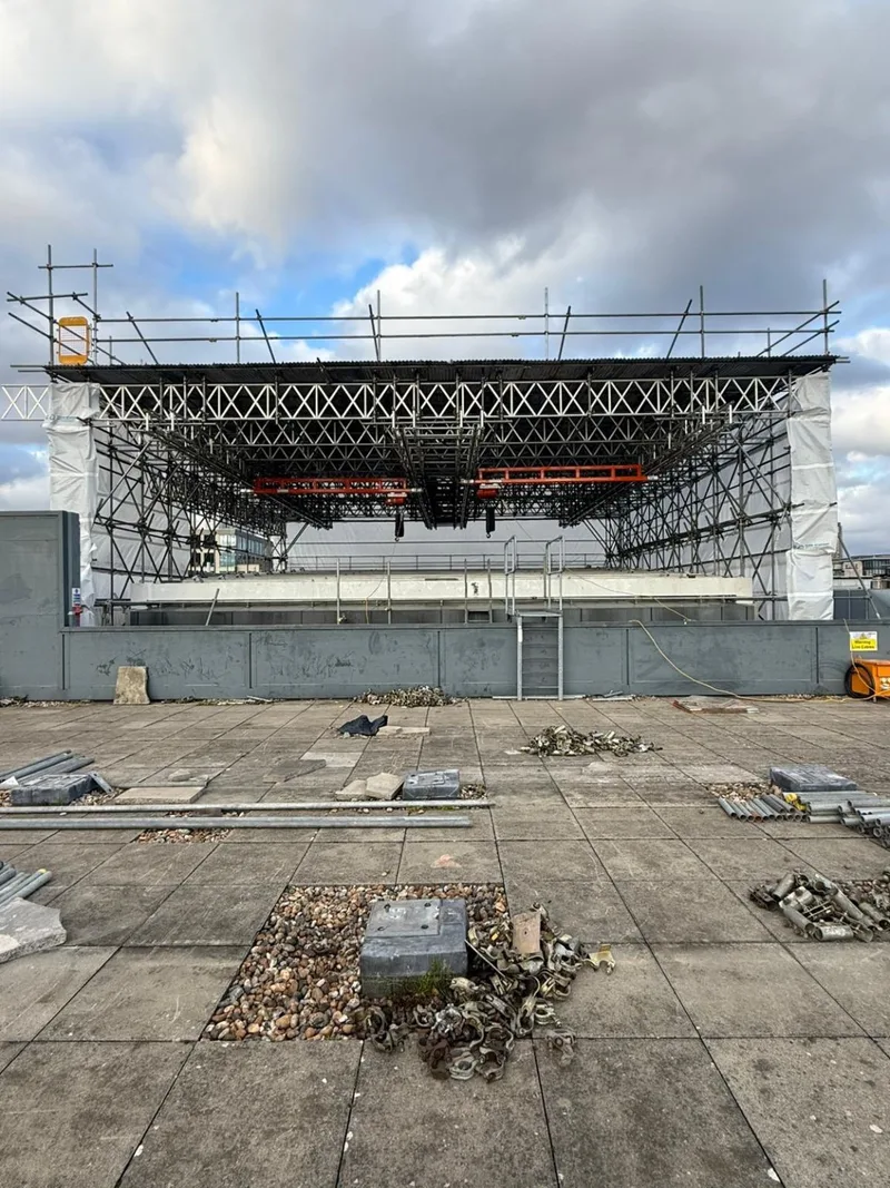 Collendale Road temporary roof scaffold design by Node Group