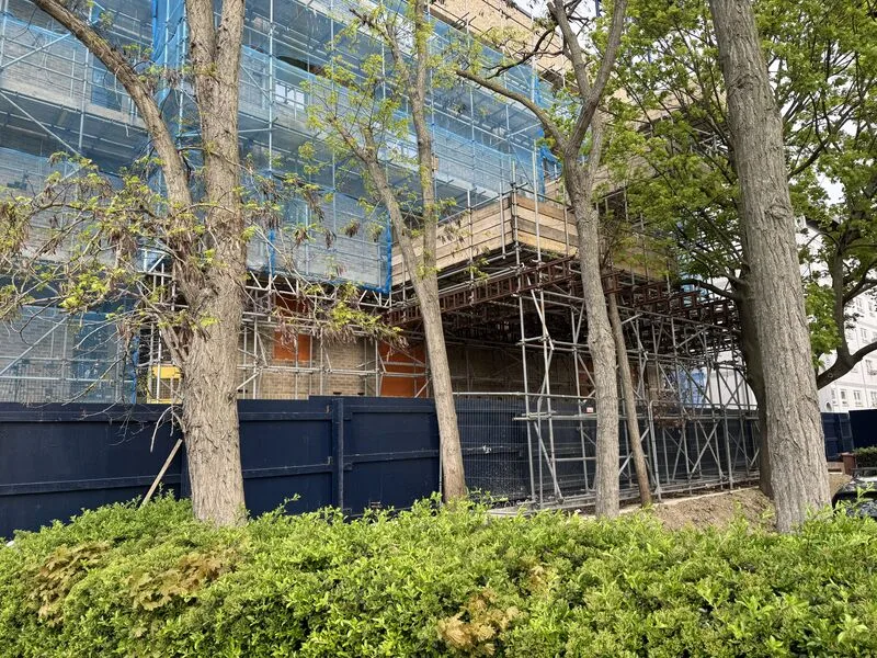 Priory Court, Walthamstow &mdash; scaffold design by Node Group